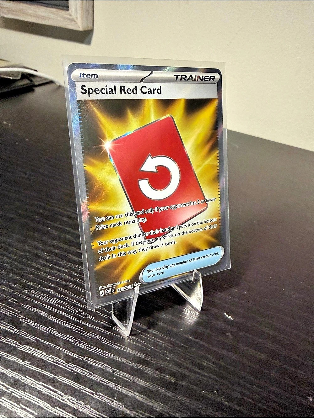 Pokémon Special Red Card (113/086) ) Holo Full Art Trading Card
